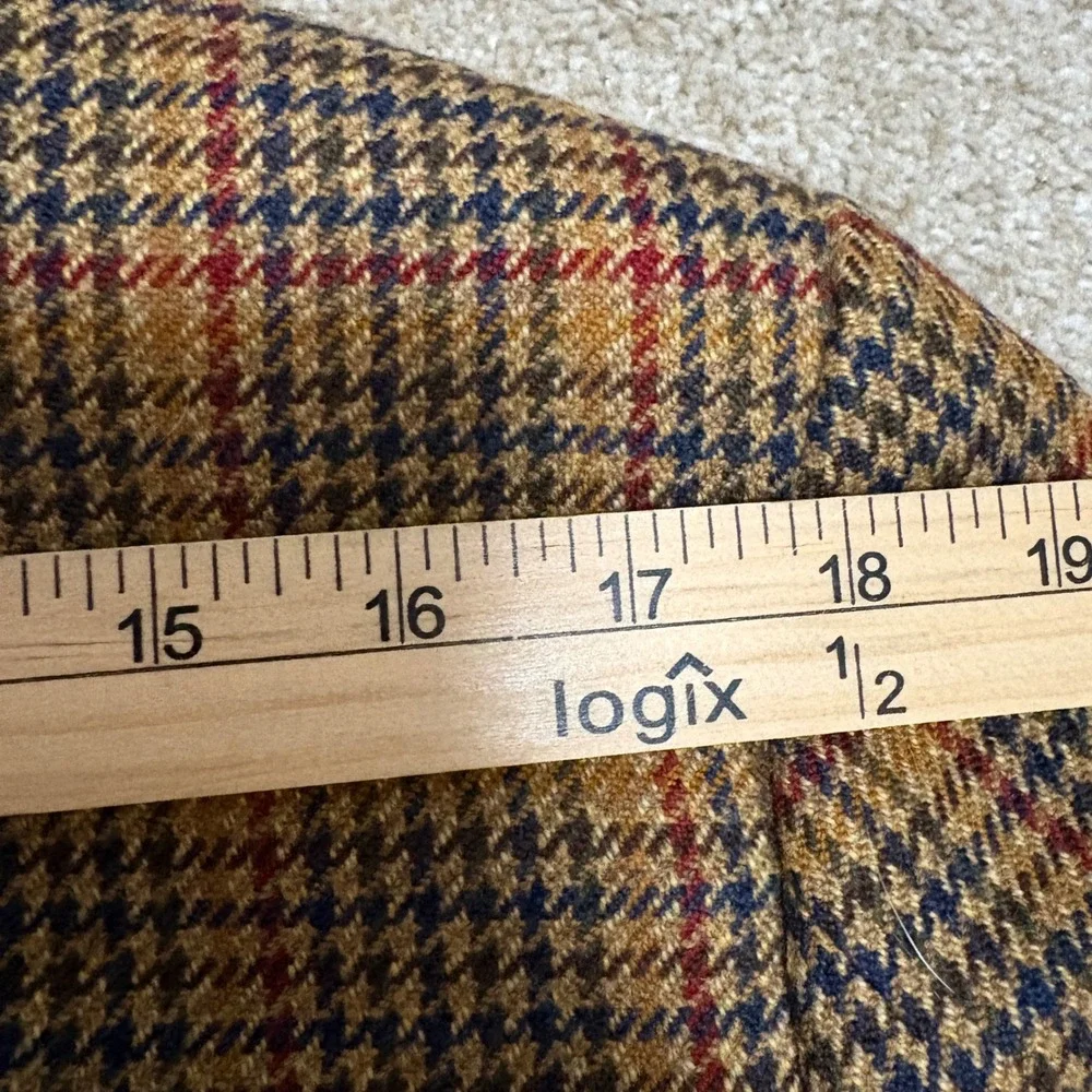 Brooks Brothers Mens 41R Wool Cashmere Blazer Tan Plaid Tweed Sport Coat Italy